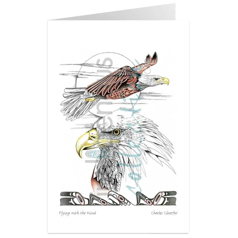Flying with the Wind Wall Art, artwork by Indigenous artist Charles Silverfox