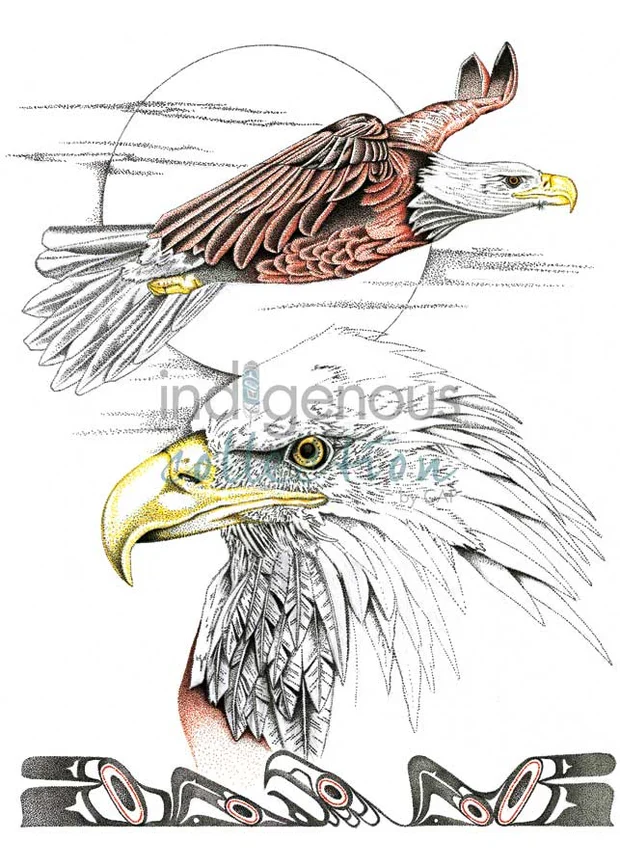 Flying with the Wind Wall Art, artwork by Indigenous artist Charles Silverfox
