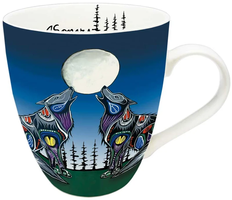 Howling Duo 18 oz mug by Indigenous artist, Jessica Somers