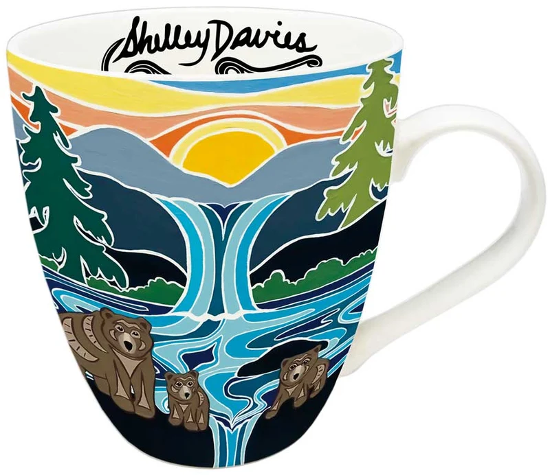 One Last Swim 18 oz mug. Artwork by Shelley Davies