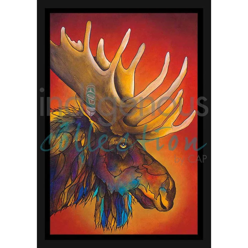 "Bullwinkle" Wall Art, artwork by Indigenous artist Micqaela Jones