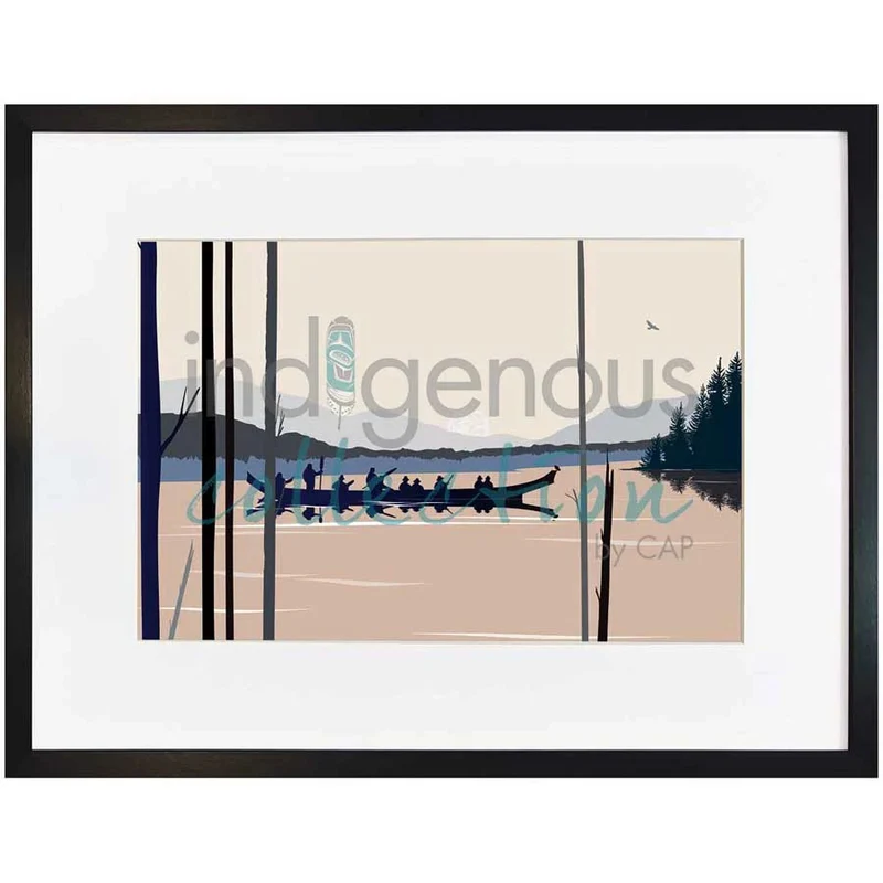 "Curtis Canoe" Wall Art, artwork by Indigenous artist Mark Preston