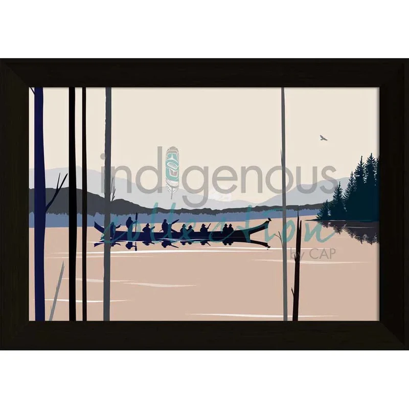 "Curtis Canoe" Wall Art, artwork by Indigenous artist Mark Preston