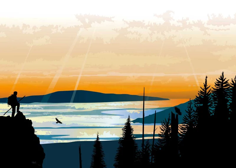 "Climber Lookout" Wall Art, artwork by Indigenous artist Mark Preston
