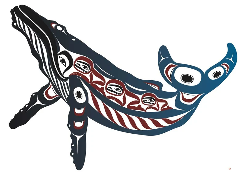 "Humpback Whale" Wall Art, artwork by Indigenous artist Mark Preston