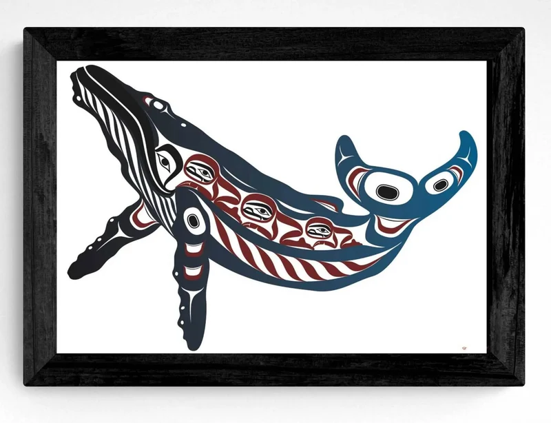 "Humpback Whale" Wall Art, artwork by Indigenous artist Mark Preston