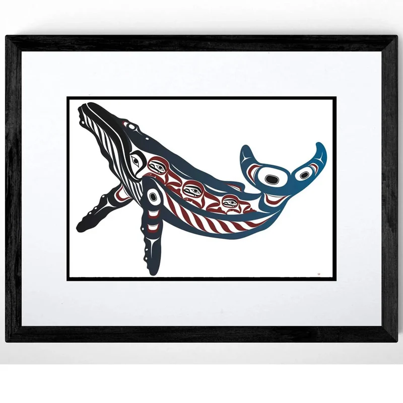"Humpback Whale" Wall Art, artwork by Indigenous artist Mark Preston