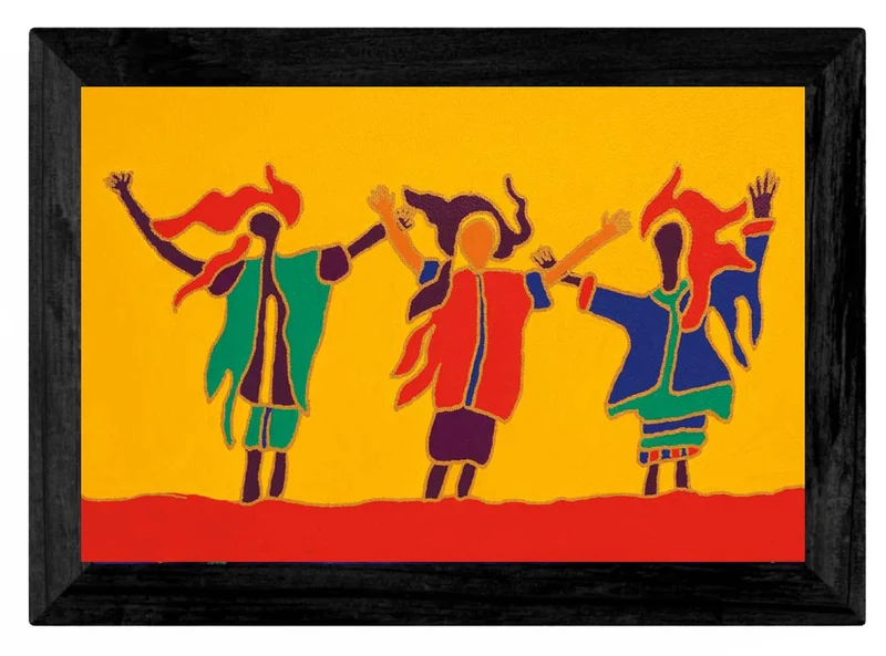 "Sunshine Sisters" Wall Art, artwork by Indigenous artist Dawn Oman