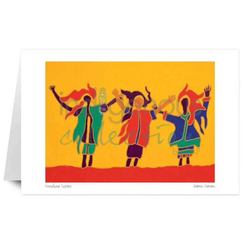"Sunshine Sisters" Wall Art, artwork by Indigenous artist Dawn Oman