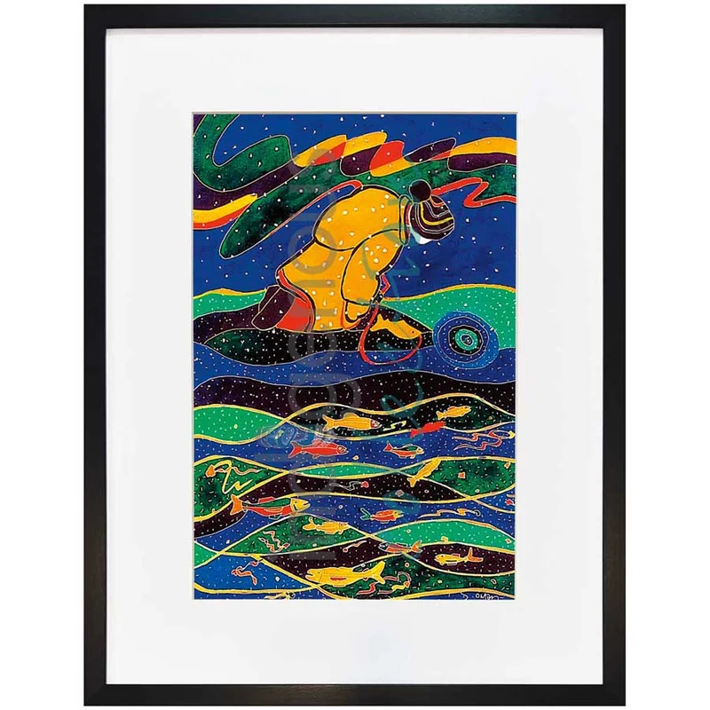 "Winter Run" Wall Art, artwork by Indigenous artist Dawn Oman