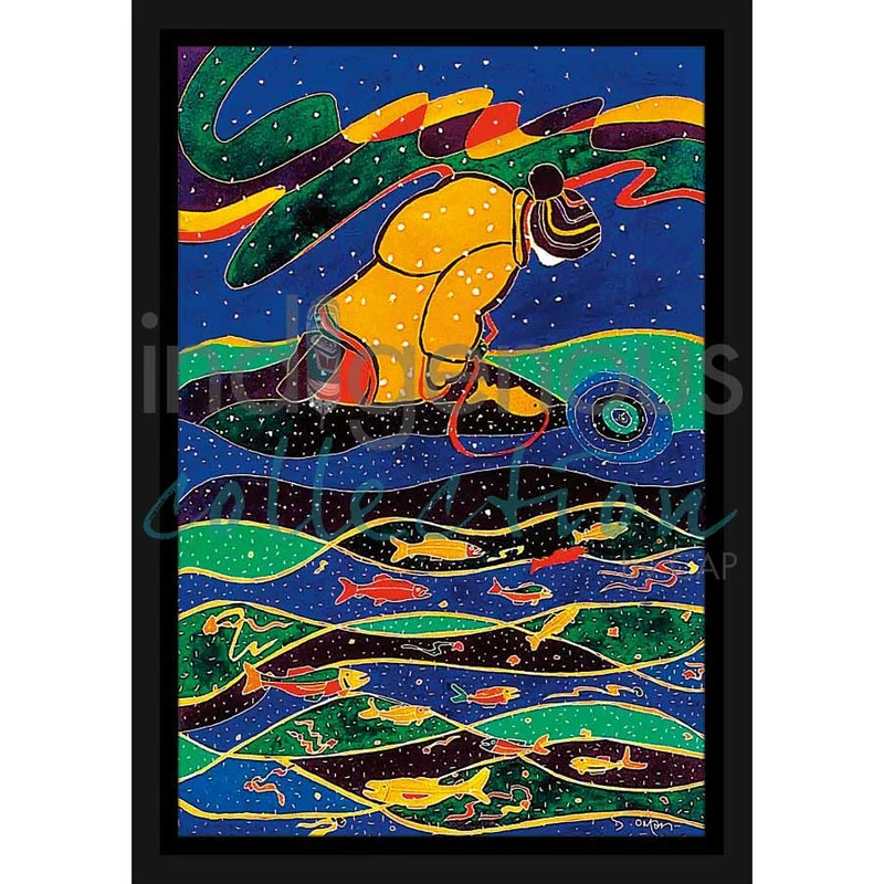 "Winter Run" Wall Art, artwork by Indigenous artist Dawn Oman