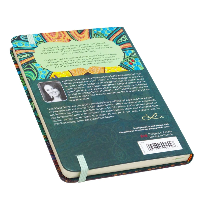 "Strong Earth Woman" Hard Cover Journal by Metis artist, Leah Dorion