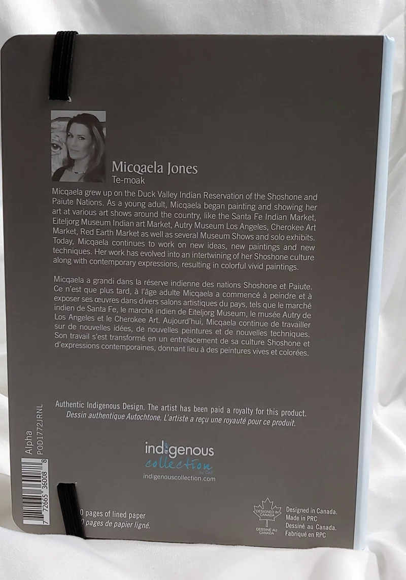"Alpha" Lined Journal by Indigenous Artist, Micqaela Jones - temporarily out of stock, available by pre-order
