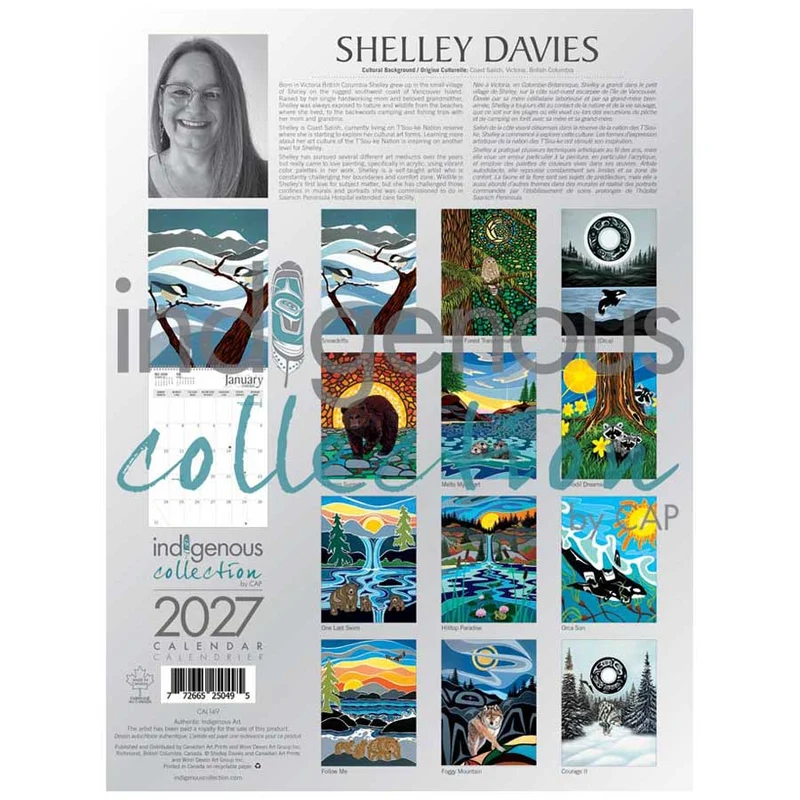 2027 Wall Calendar by Shelley Davies - Pre-order for Nov delivery