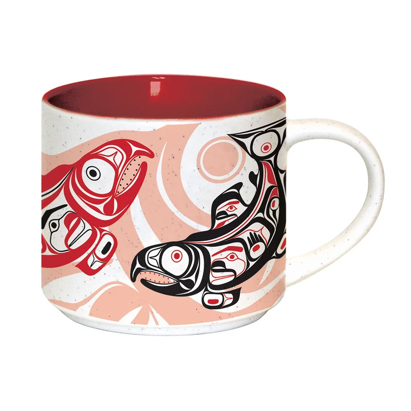 "Salmon" 16oz Mug, design by Haida artist Corey Bulpitt