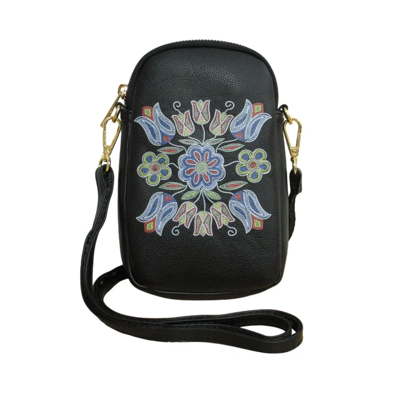Silver Thread Phone Bag by Indigenous Artist Deb Malcolm