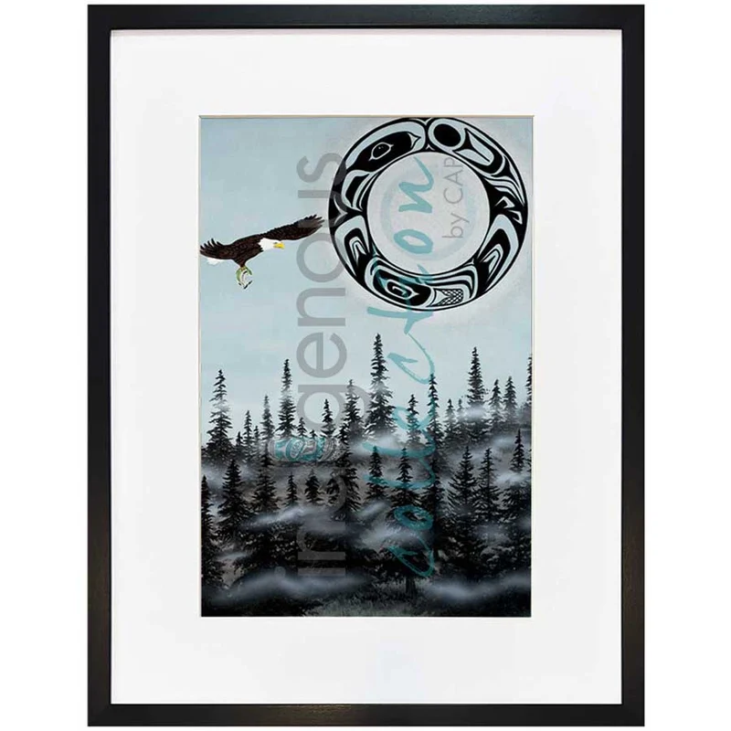Eagle Moon Wall Art by Shelley Davies | Indigenous Art Print Canada
