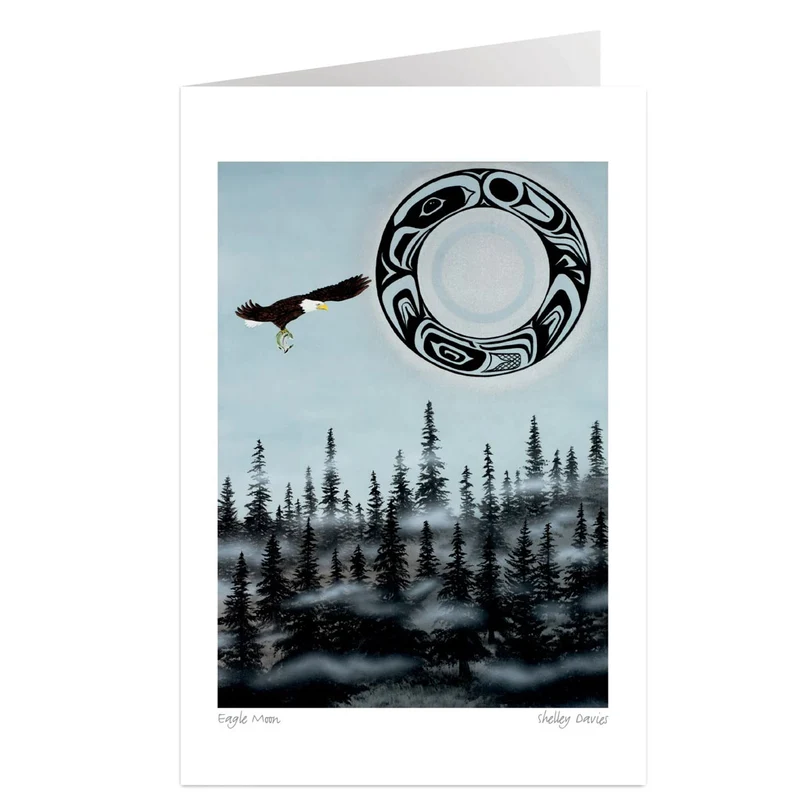 Eagle Moon Wall Art by Shelley Davies | Indigenous Art Print Canada