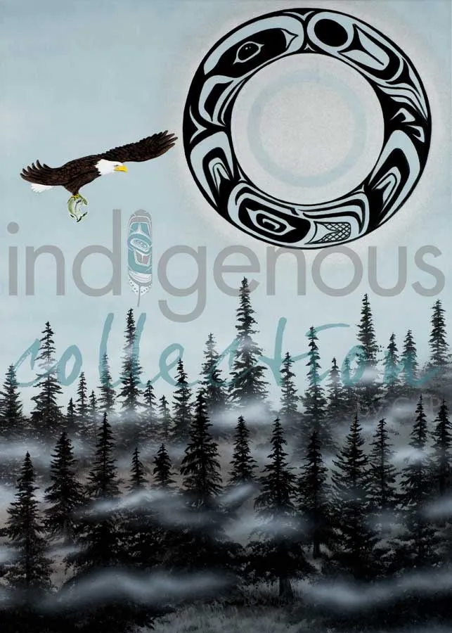 Eagle Moon Wall Art by Shelley Davies | Indigenous Art Print Canada