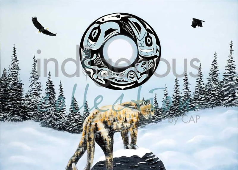 Nature's Beauty Wall Art by Shelley Davies | Indigenous Art Print Canada