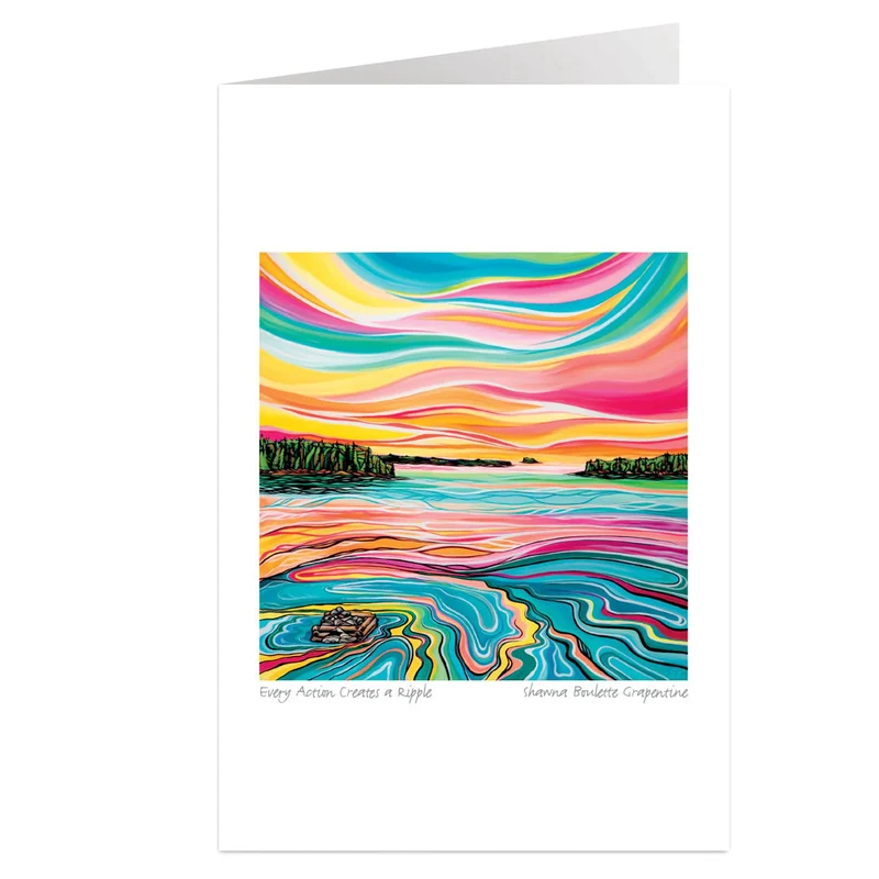 Every Action Creates A Ripple Wall Art by Shawna Boulette Grapentine | Indigenous Art Print Canada
