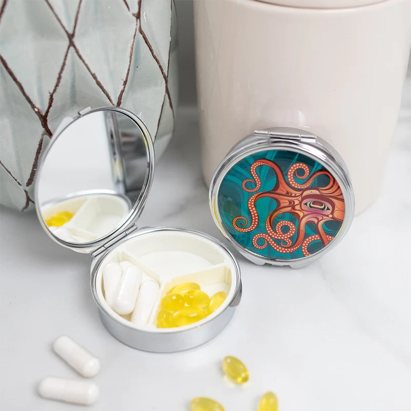 "Octopus (Nu)" Pill Case by Haida Artist, Ernest Swanson