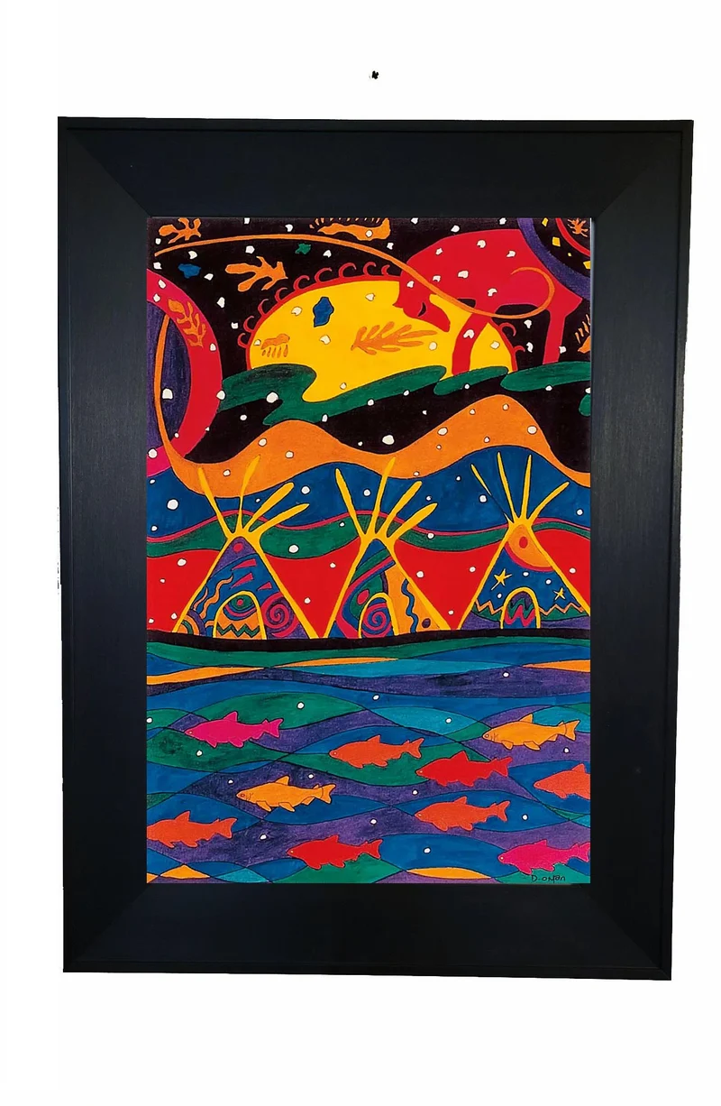 "This Land" Wall Art, artwork by Indigenous artist Dawn Oman