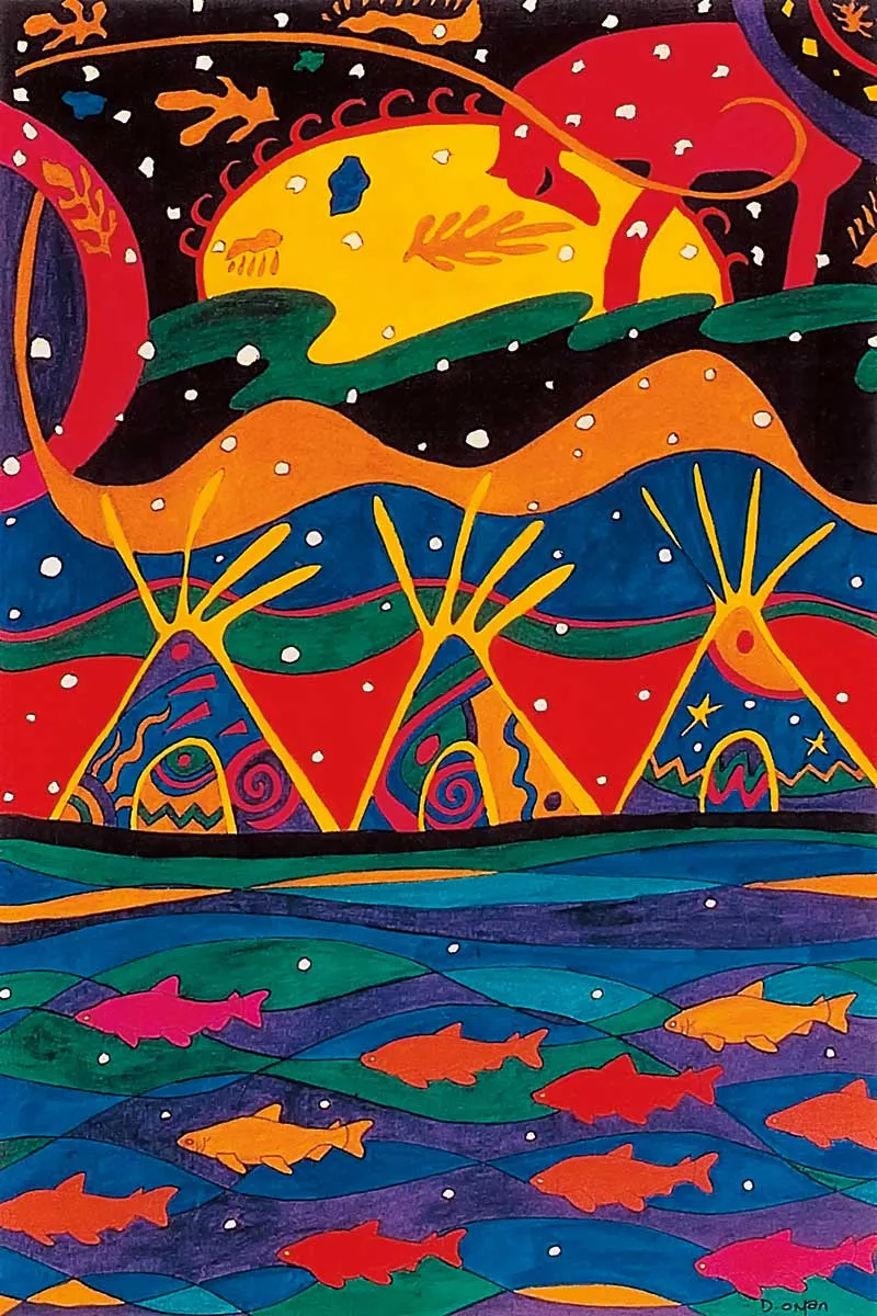 "This Land" Wall Art, artwork by Indigenous artist Dawn Oman