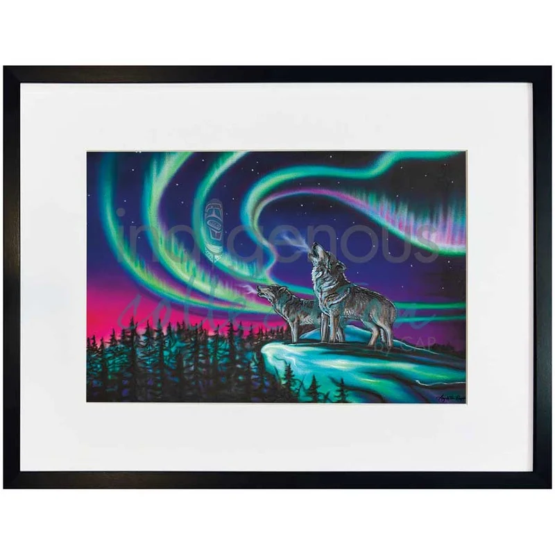 "Sky Dance - Wolf Song" Wall Art by Métis artist Amy Keller-Rempp