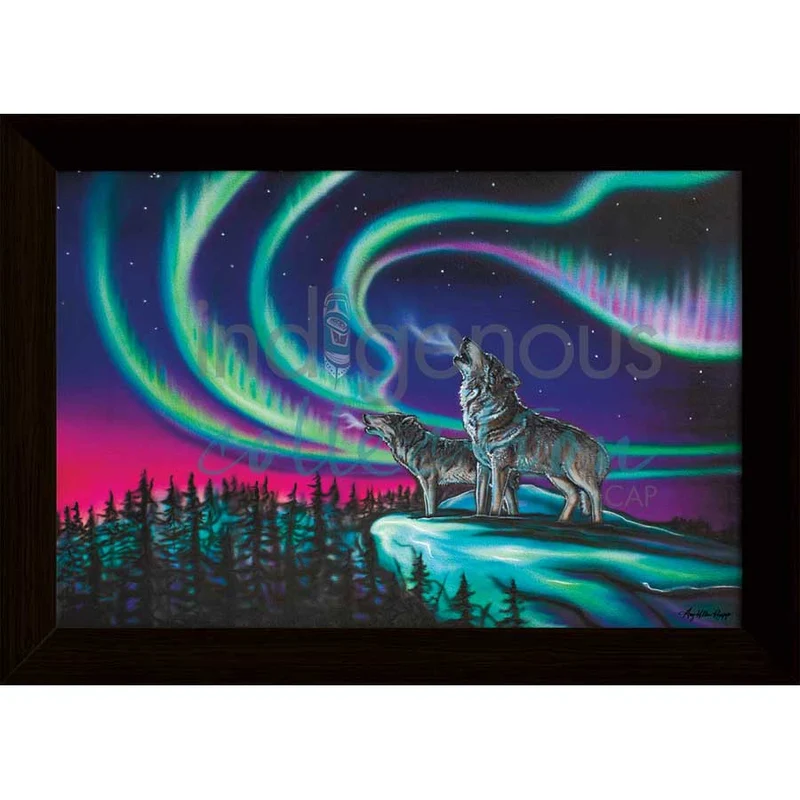"Sky Dance - Wolf Song" Wall Art by Métis artist Amy Keller-Rempp