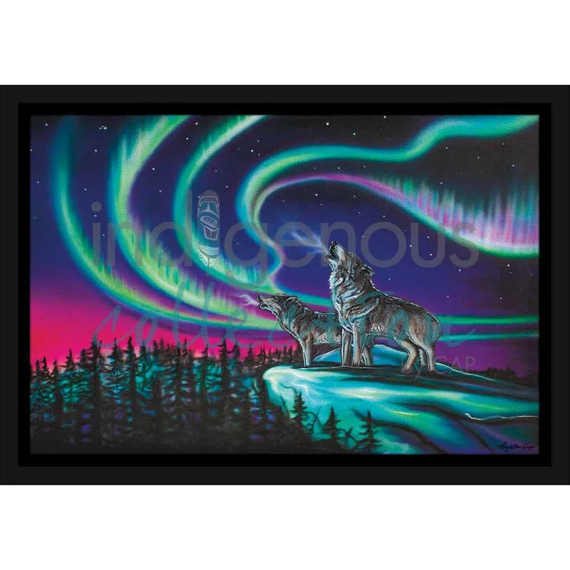 "Sky Dance - Wolf Song" Wall Art by Métis artist Amy Keller-Rempp