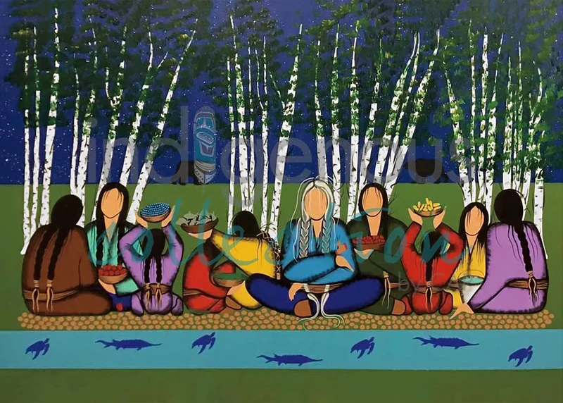"Giving Thanks for Who We Are" Wall Art by Cree/Ojibway artist Simone McLeod