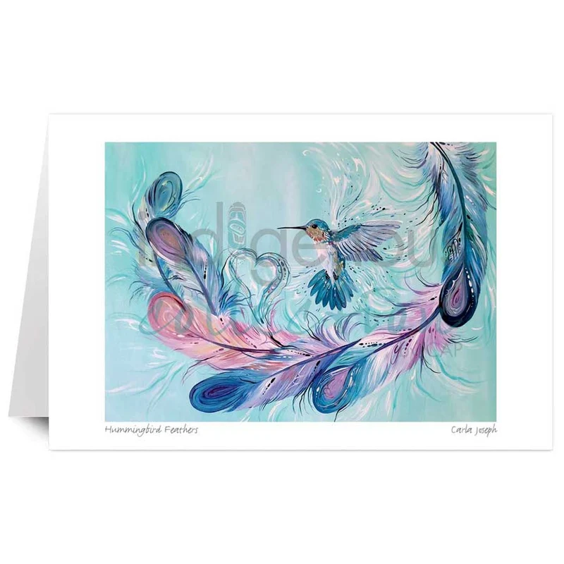 Hummingbird Feathers Wall Art by Metis artist Carla Joseph