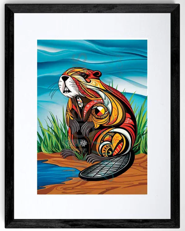 Spirit Beaver Wall Art by Mi'kmaq artist, Stephanie White