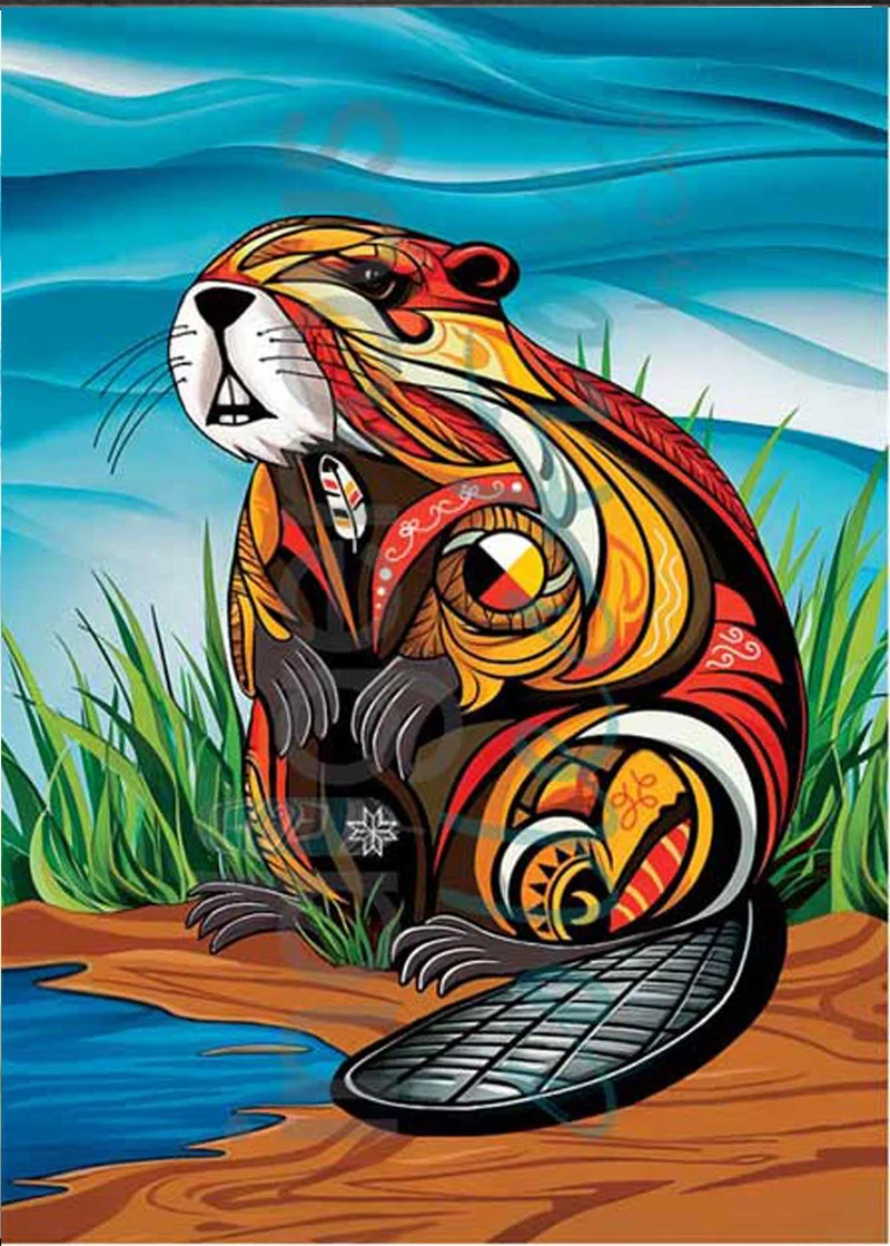 Spirit Beaver Wall Art by Mi'kmaq artist, Stephanie White