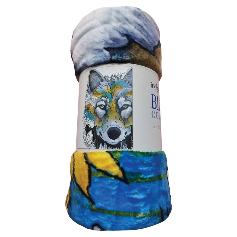 "Alpha" fleece blanket, artwork by Micqaela Jones