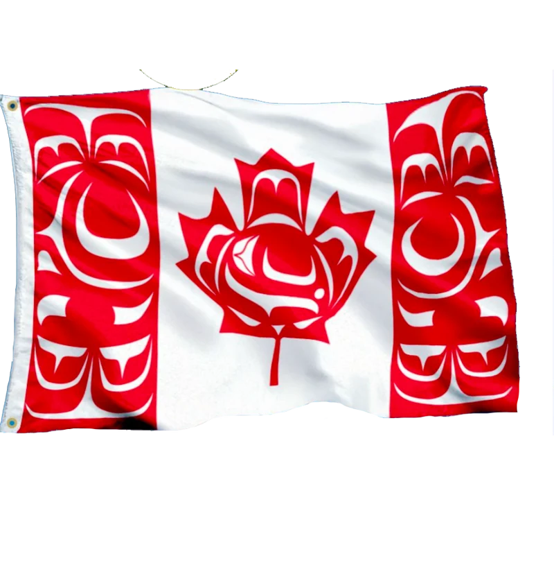 Standing Together Indigenous Flag 5' x 3' and 18"x12"