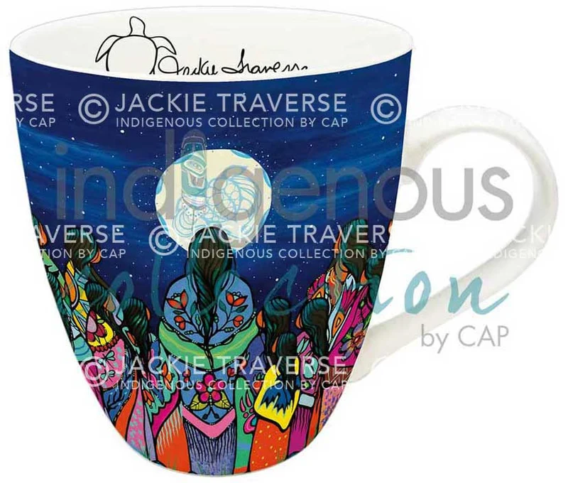 "Full Moon Ceremony" Mug - artwork by Indigenous Artist, Jackie Traverse