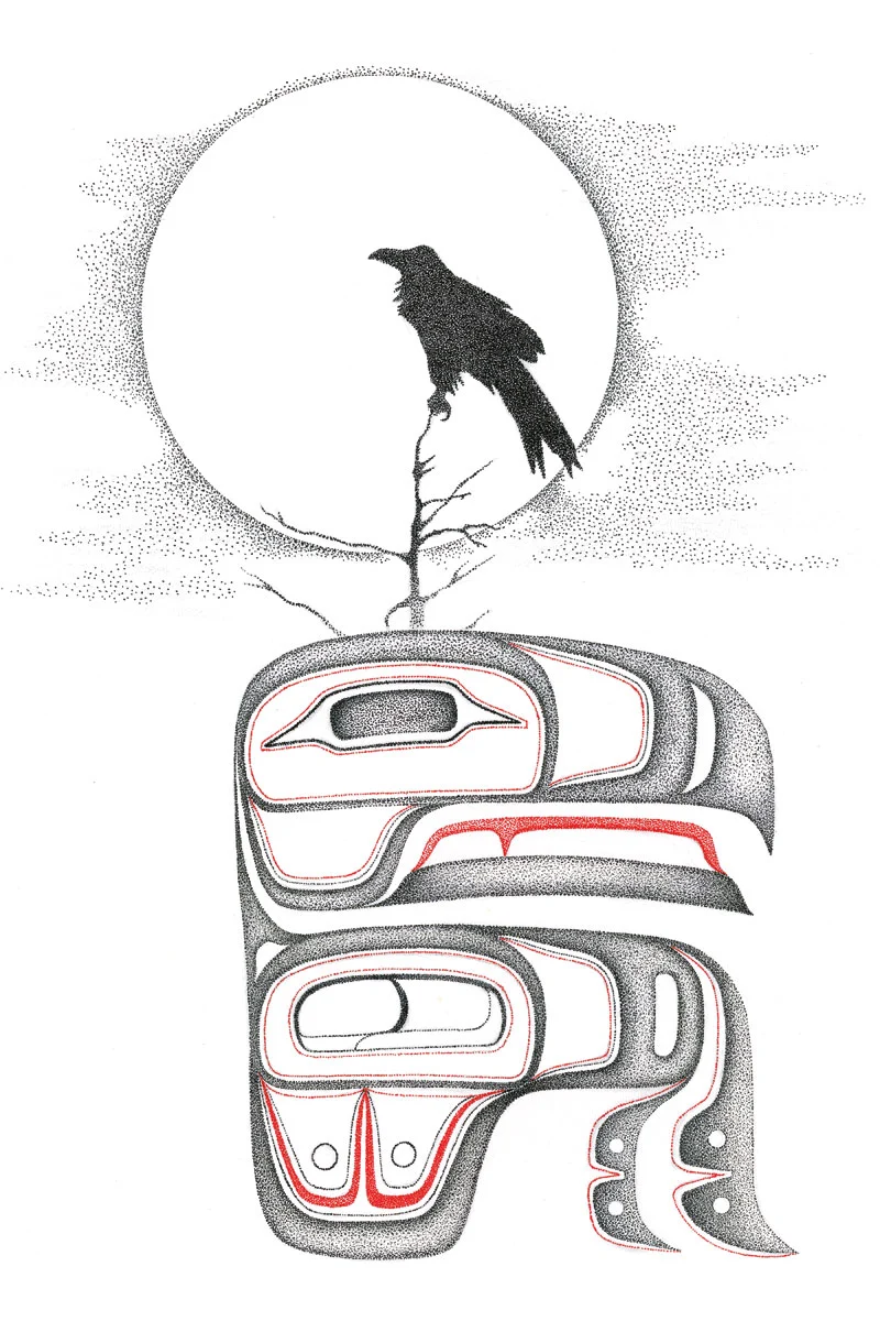 Raven Wall Art, artwork by Indigenous artist Charlie Silverfox