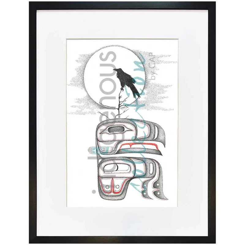 Raven Wall Art, artwork by Indigenous artist Charlie Silverfox