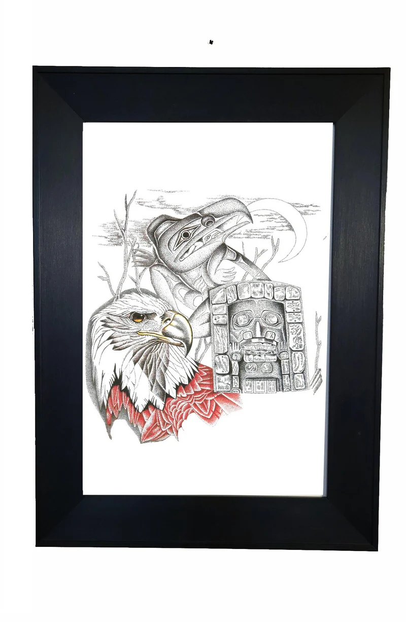 Eagle Wall Art by Indigenous artist Charlie Silverfox