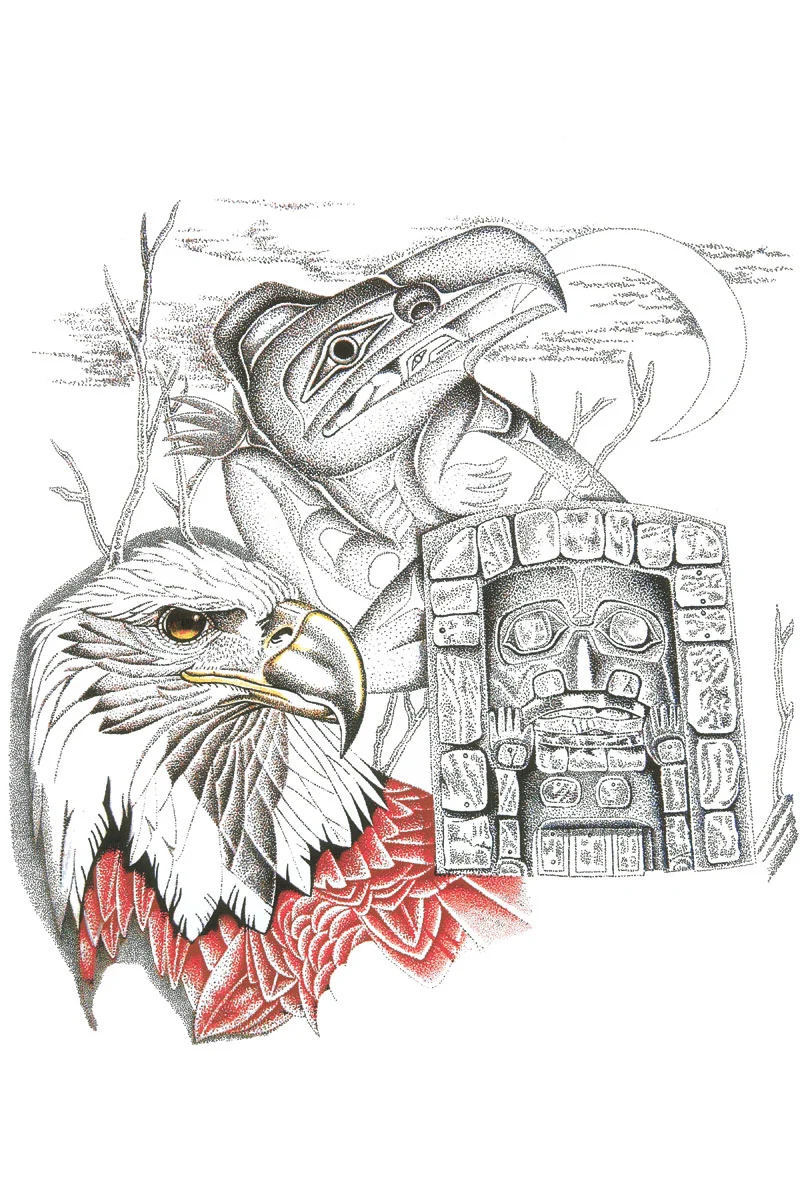 Eagle Wall Art by Indigenous artist Charlie Silverfox