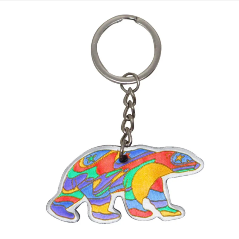 Alpha Bear Key Chain artwork by Indigenous artist, Dawn Oman