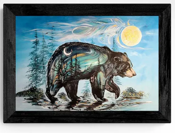 A Bear's Journey Framed Wall Art by Métis Artist Carla Joseph