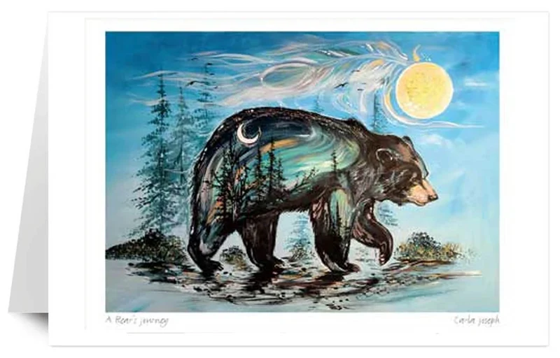 A Bear's Journey Framed Wall Art by Métis Artist Carla Joseph