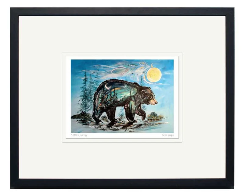 A Bear's Journey Framed Wall Art by Métis Artist Carla Joseph
