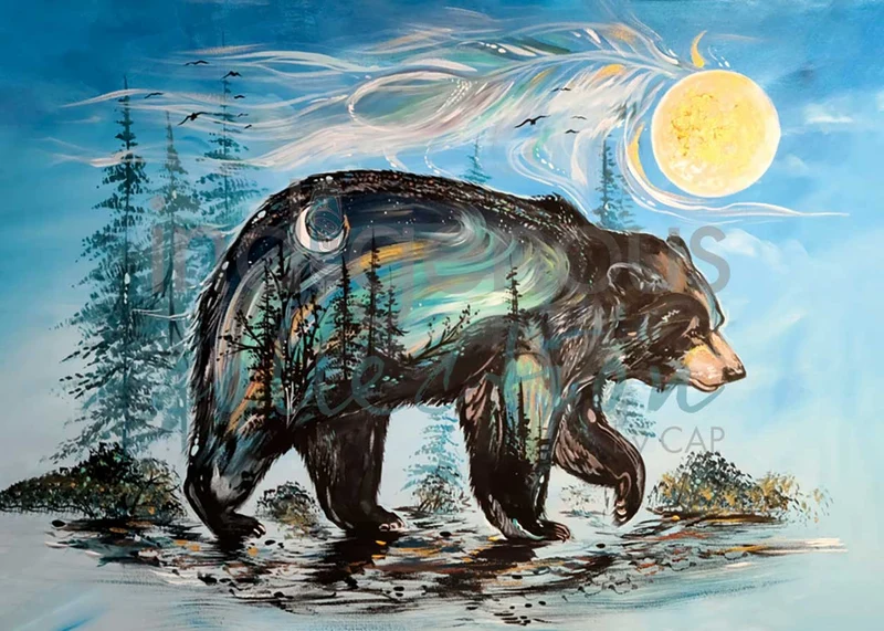 A Bear's Journey Framed Wall Art by Métis Artist Carla Joseph