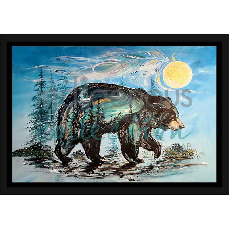 A Bear's Journey Framed Wall Art by Métis Artist Carla Joseph