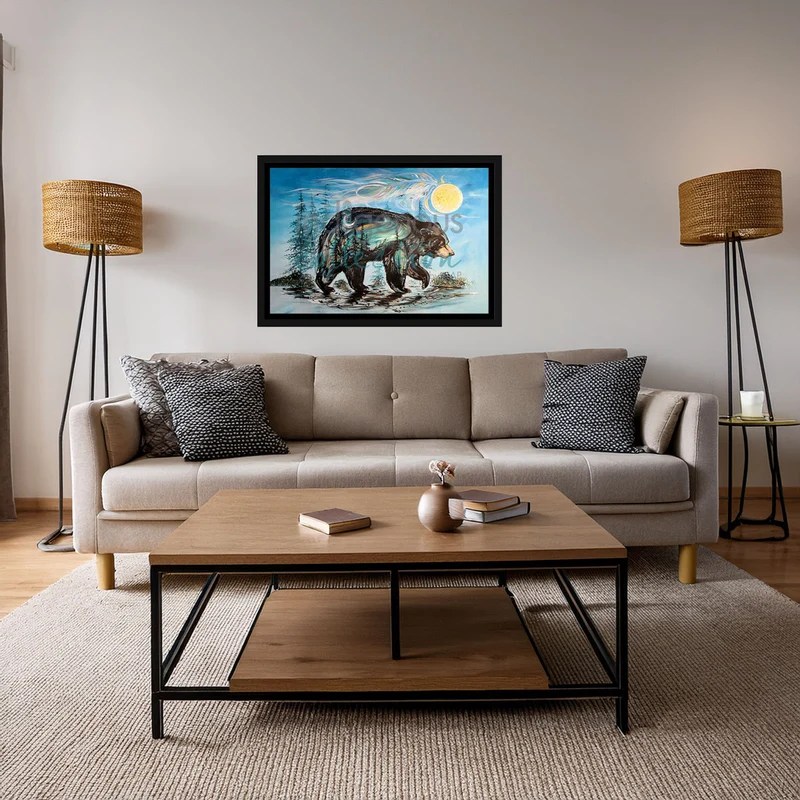 A Bear's Journey Framed Wall Art by Métis Artist Carla Joseph