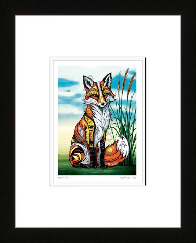 Spirit Fox Wall Art by Mi'kmaq artist Stephanie White | Indigenous Art Canada